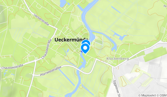 Kartenausschnitt Stadthafen Ueckermünde